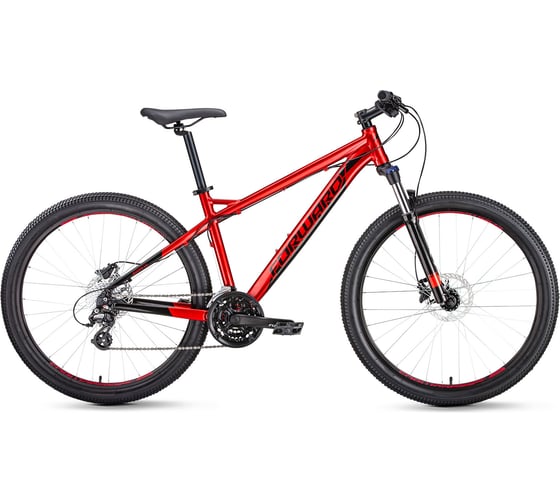 Велосипед FORWARD QUADRO 27,5 3.0 disc рост 19 2018-2019, красный RBKW9M67R021