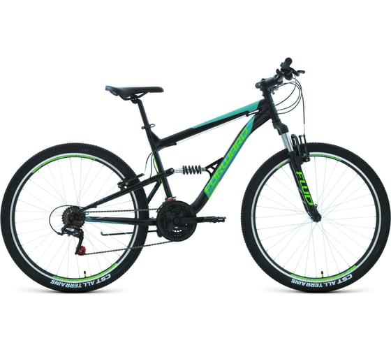 Велосипед FORWARD RAPTOR 27,5 1.0 рост 18, 2019-2020, черный/бирюзовый RBKW0SN7P009