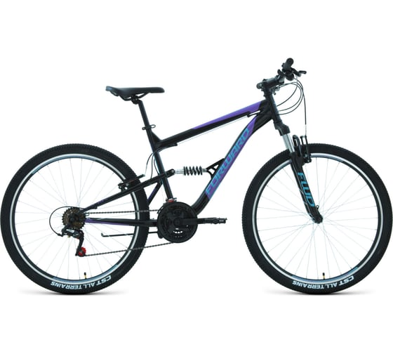 Велосипед FORWARD RAPTOR 27,5 1.0 рост 16, 2019-2020, черный/фиолетовый RBKW0SN7P007 1