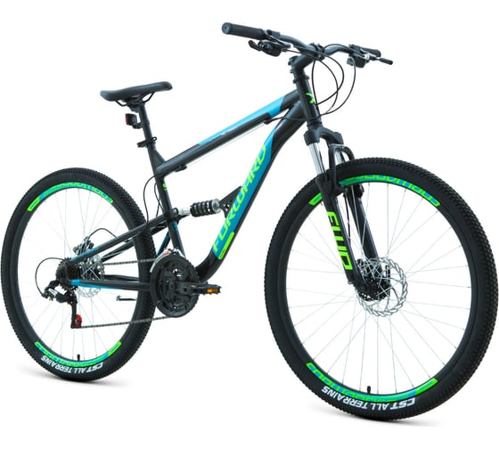 Велосипед FORWARD RAPTOR 27,5 2.0 disc рост 18, 2019-2020, черный/бирюзовый RBKW0SN7P015