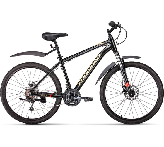 Велосипед FORWARD HARDI 26 2.0 disc рост 17, 2018-2019, черный RBKW9M66Q006