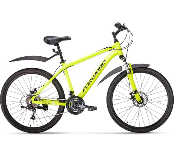 Велосипед FORWARD HARDI 26 2.0 disc рост 17, 2018-2019, желтый RBKW9M66Q012