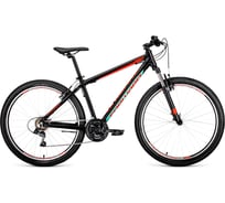 Велосипед FORWARD APACHE 27,5 1.0,рост 17, 2018-2019, черный/красный матовый, RBKW9M67Q011