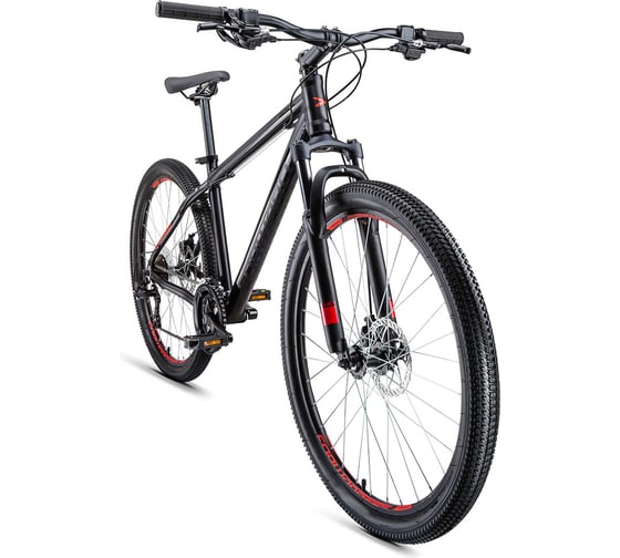 Велосипед FORWARD APACHE 27,5 2.0 disc, рост 15, 2018-2019, черный мат., RBKW9M67Q017