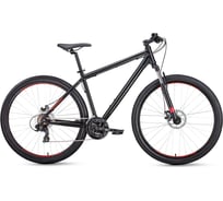 Велосипед FORWARD APACHE 27,5 2.0 disc, рост 21, 2018-2019, черный матовый, RBKW9M67Q026