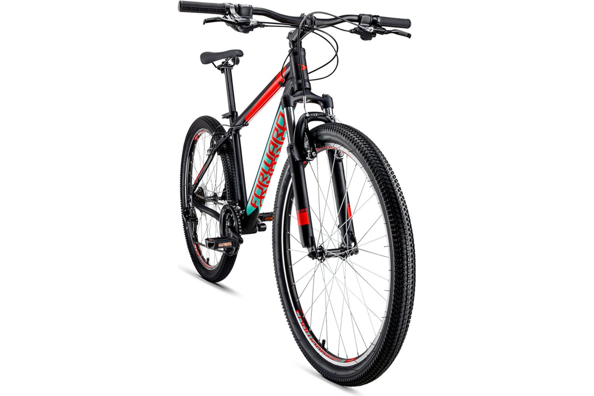 Велосипед FORWARD APACHE 27,5 1.0, рост 19, 2018-2019, черный/красный ...