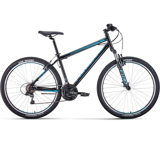 Велосипед FORWARD SPORTING 27.5 1.0, рост 15, 2019-2020, черный/бирюзовый RBKW0MN7Q011 1