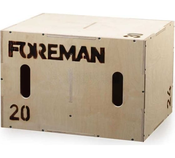 Плиометрический бокс FOREMAN из белой фанеры, для использования внутри помещения FY-1373.1