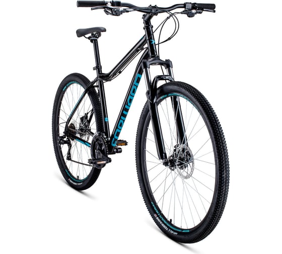 Велосипед FORWARD SPORTING 29 2.0 disc, рост 21, 2019-2020, черный/бирюзовый RBKW0MN9Q013