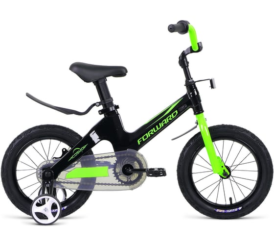 Велосипед FORWARD COSMO 14 2019-2020, черный/зеленый RBKW0LMF1005
