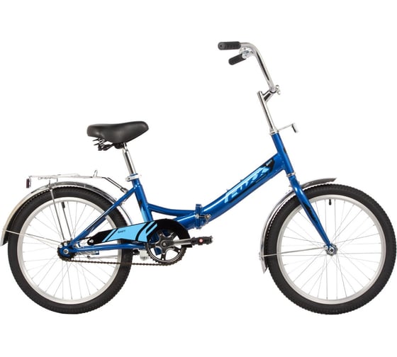 Складной велосипед FOXX 20" SHIFT, синий, тормоз нож, двойной обод, багажник 20SF.SHIFT.BL4