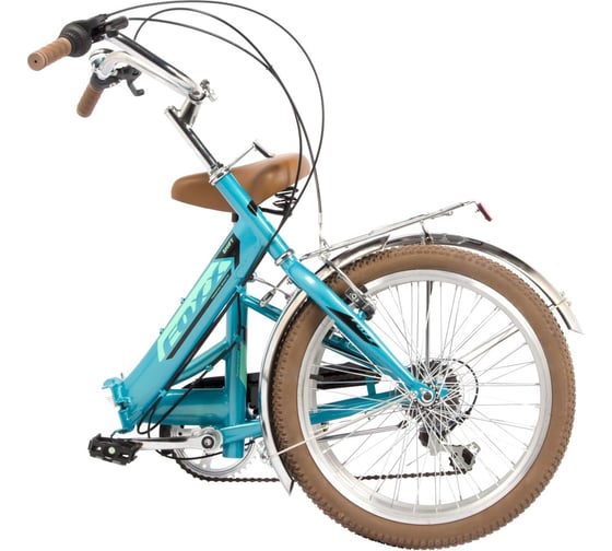 Складной велосипед FOXX 20" SHIFT, зеленый, 6-скор, Shimano RS35/TY21, двойной обод, багажник 20SFV.SHIFT.GN4
