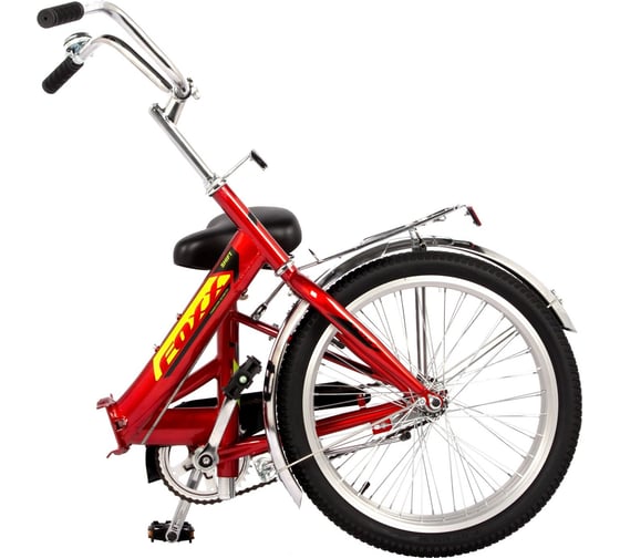 Складной велосипед FOXX 20" SHIFT, красный, тормоз нож, двойной обод, багажник 20SF.SHIFT.RD4