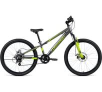 Велосипед FORWARD RISE 24 2.0 disc рост 11, 2019-2020, серый/зеленый RBKW01647004