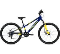 Велосипед FORWARD RISE 24 2.0 disc рост 11, 2018-2019, синий/желтый RBKW91647009