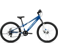 Велосипед FORWARD RISE 24 2.0 disc рост 11, 2018-2019, синий/белый RBKW91647005