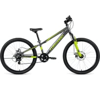 Велосипед FORWARD RISE 24 2.0 disc рост 11, 2018-2019, серый/зеленый RBKW91647007