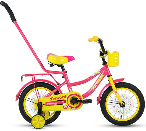 Велосипед FORWARD FUNKY 14, 2019-2020, желтый/фиолетовый, RBKW0LNF1022