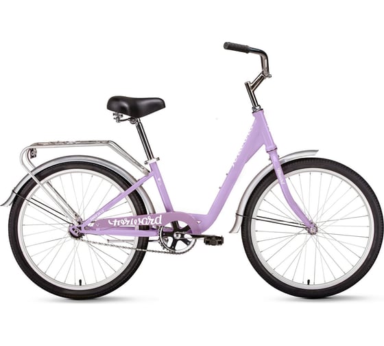 Велосипед FORWARD GRACE 24, рост 13, 2019-2020, лиловый/белый RBKW05N41003 1