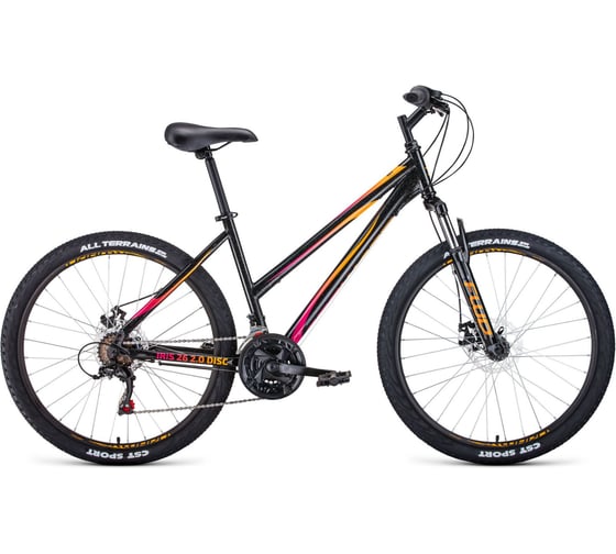 Велосипед FORWARD IRIS 26 2.0 disc, рост 17, 2019-2020, черный RBKW07N6P002