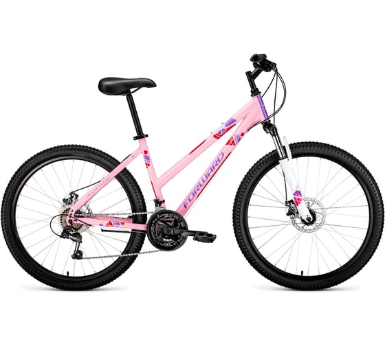 Велосипед FORWARD IRIS 26 2.0 disc, рост 17, 2018-2019, розовый RBKW97N6P003 1