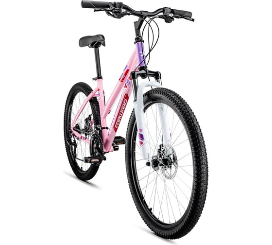 Велосипед FORWARD IRIS 26 2.0 disc, рост 17, 2018-2019, розовый RBKW97N6P003