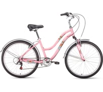 Велосипед FORWARD EVIA AIR 26 1.0, рост 16, 2018-2019, розовый матовый RBKW98667005