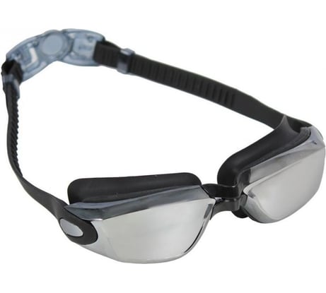 Очки для плавания BRADEX Комфорт+, черные, цвет линзы - зеркальный SF 0390