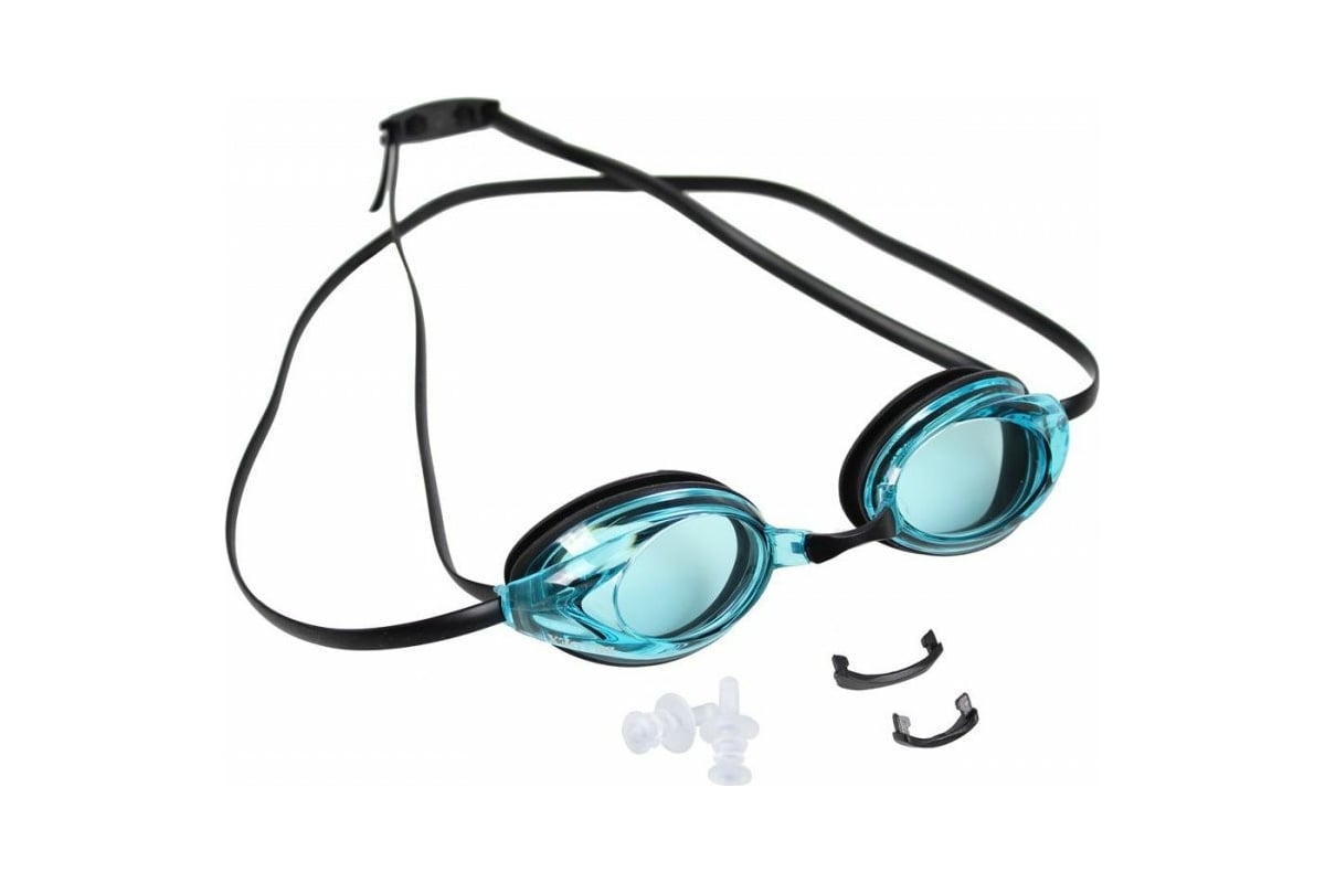 Очки для плавания BRADEX Спорт, черные, цвет линзы - голубой SF 0395 -  выгодная цена, отзывы, характеристики, фото - купить в Москве и РФ