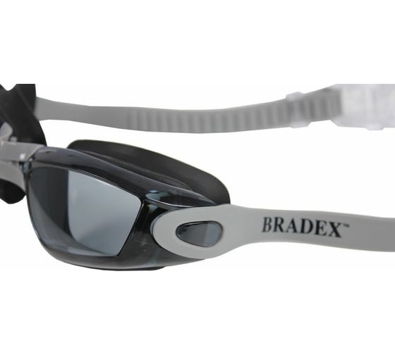 Очки для плавания BRADEX Комфорт+, серые, цвет линзы - серый SF 0389