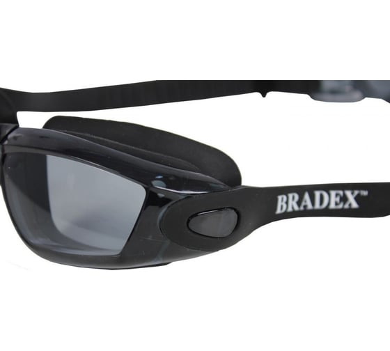 Очки для плавания BRADEX Комфорт+, черные, цвет линзы - прозрачный SF 0388