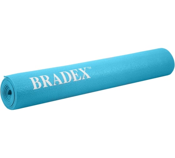 Коврик для йоги BRADEX 173х61х0.3 см, бирюзовый SF 0400