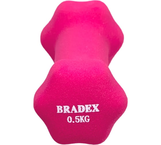 Неопреновая гантель BRADEX 0.5 кг, розовая SF 0539