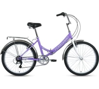 Велосипед FORWARD VALENCIA 24 2.0, рост 16, складной, 2019-2020, фиолетовый/серый, RBKW0YN46007