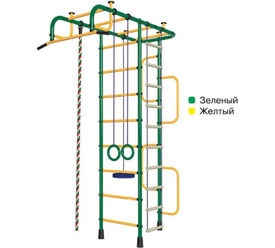 Детский спортивный комплекс Пионер 3М зелёно/жёлтый 2017 1