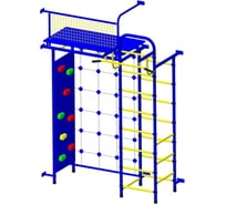 Детский спортивный комплекс Пионер 10С со скалодромом сине/желтый СГ000001781