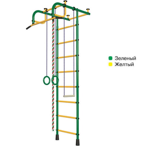 Детский спортивный комплекс Пионер 1 зелёно/жёлтый 1866 1