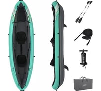 Надувная двухместная байдарка Bestway Hydro-Force Kayaks Ventura с вёслами, насосом, сумкой 65052 BW