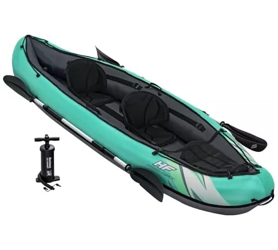 Надувная двухместная байдарка Bestway Hydro-Force Kayaks Ventura с вёслами, насосом, сумкой 65052 BW