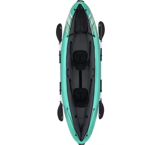 Надувная двухместная байдарка Bestway Hydro-Force Kayaks Ventura с вёслами, насосом, сумкой 65052 BW