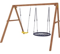 Деревянные качели Капризун с качелями гнездо 100 см Р911-6