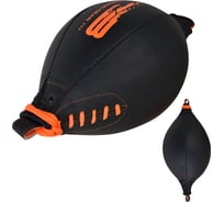 Груша на растяжках Boybo fire bpe450, кожа, черный/оранжевый 4631147543783