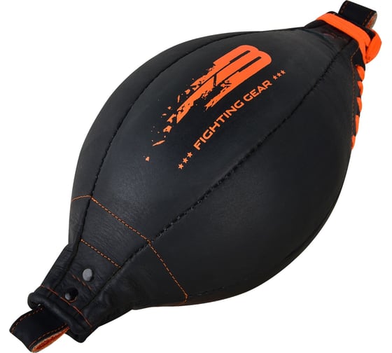 Груша на растяжках Boybo fire bpe450, кожа, черный/оранжевый 4631147543783