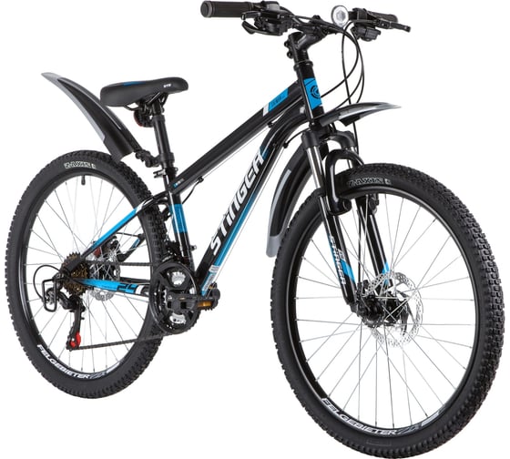 Велосипед Stinger Caiman D 24", размер рамы 12", черный 24SHD.CAIMAND.12BK0 1