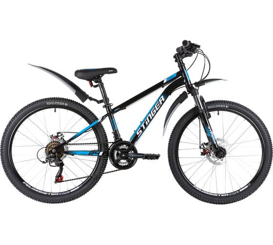 Велосипед Stinger Caiman D 24", размер рамы 12", черный 24SHD.CAIMAND.12BK0