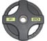 Олимпийский обрезиненный диск Original FitTools черный с двумя хватами, 20 кг FT-2HGP-20 2