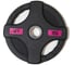 Олимпийский обрезиненный диск Original FitTools черный, с двумя хватами, 15 кг FT-2HGP-15 1