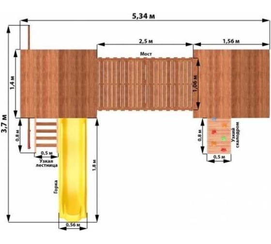 Детская площадка National Tree Company Спортивный городок 7 СГ7