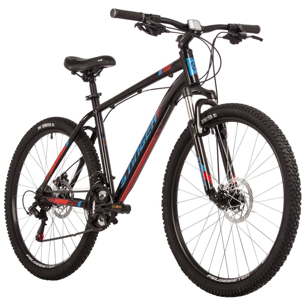 Велосипед FOXX 26" CAIMAN D черный, сталь, размер 18" 26SHD.CAIMAN.18 ...