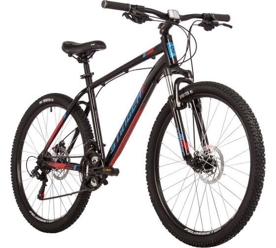 Велосипед FOXX 26" CAIMAN D черный, сталь, размер 18" 26SHD.CAIMAN.18.BK4